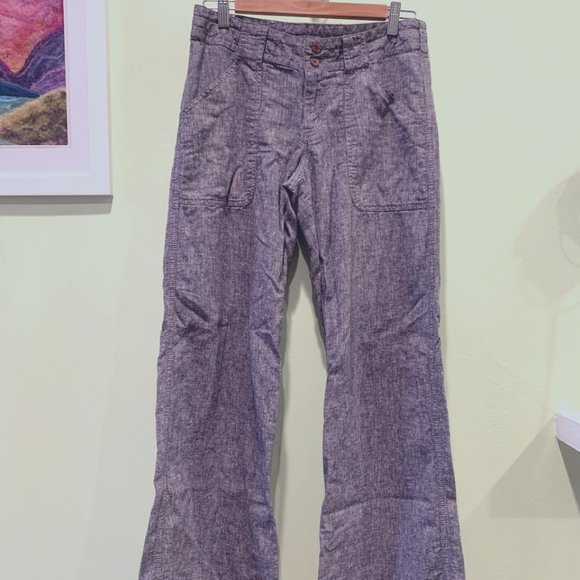 Patagonia Linen Island Hemp gray wide leg pants size 4 - Picture 1 of 5
